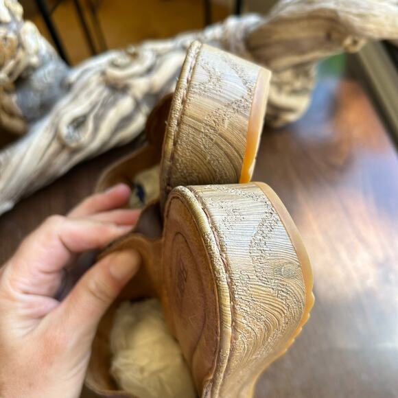 Born Averie Leather Platform Mule Sandal women’s size 8 - Picture 6 of 9